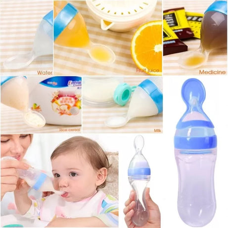Baby Spoon Feeder-Feeder with Spoon-Silicone Spoon Feeder-Baby Silicon Spoon Feeder-Spoon bottle Feeder-Spoon Feeder Silicon - Oshi.pk - Buy & Sell Online