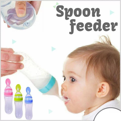 Baby Spoon Feeder-Feeder with Spoon-Silicone Spoon Feeder-Baby Silicon Spoon Feeder-Spoon bottle Feeder-Spoon Feeder Silicon - Oshi.pk - Buy & Sell Online