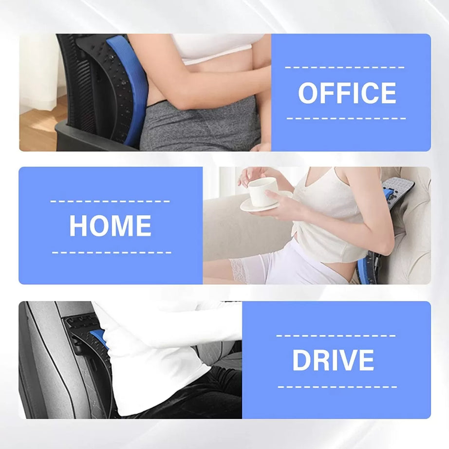 Back Massage Back Support Chiropractic Magic Back Stretcher Lower Lumbar Massage Support Spine Lower Pain Relief Posture Corrector Back Massager