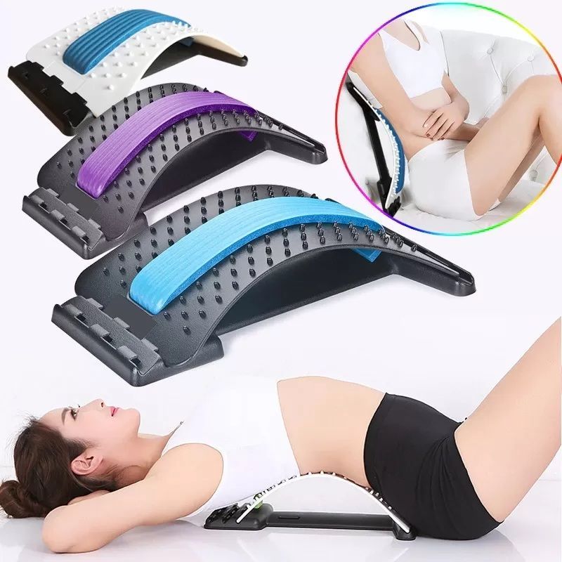 Back Stretcher-For Spine Lower Lumbar Massage Support Spine Pain Relief Back Massage Posture Corrector Lumbar Support Device Muscle Pain Relief Lower - Oshi.pk - Buy & Sell Online