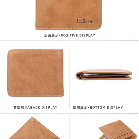 Baellerry Multi Functional Fashion Minimalist Multi Card Position Short Zipper Pu Leather Man Wallets - Oshi.pk - Buy & Sell Online