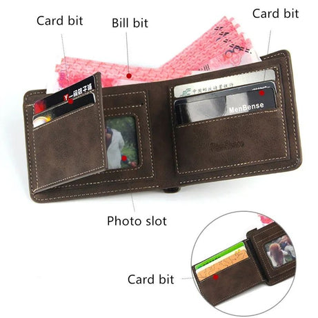 Baellerry Multi Functional Fashion Minimalist Multi Card Position Short Zipper Pu Leather Man Wallets - Oshi.pk - Buy & Sell Online