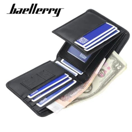 Baellerry Multi Functional Fashion Minimalist Multi Card Position Short Zipper Pu Leather Man Wallets - Oshi.pk - Buy & Sell Online
