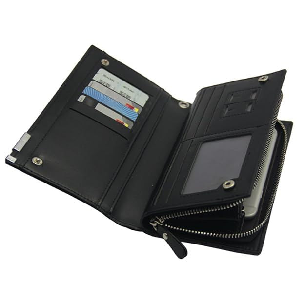 Baellerry PU Leather Men Wallets Purse Long Male Clutch Bifold Zipper Wallet Money Bag