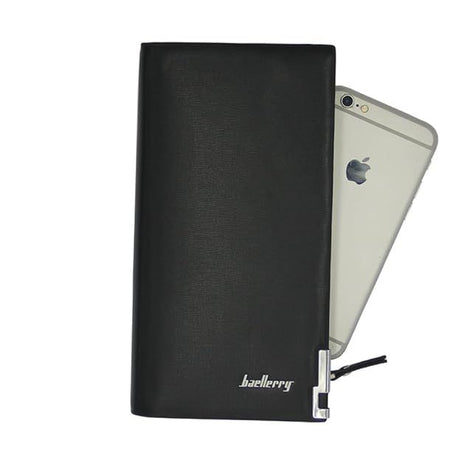Baellerry PU Leather Men Wallets Purse Long Male Clutch Bifold Zipper Wallet Money Bag