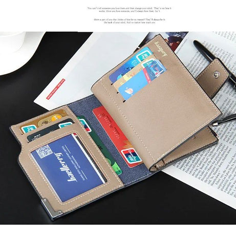 Baellerry Short Luxury Men Wallets Zipper Coin Pocket Card Holder Male Wallet - Oshi.pk - Buy & Sell Online