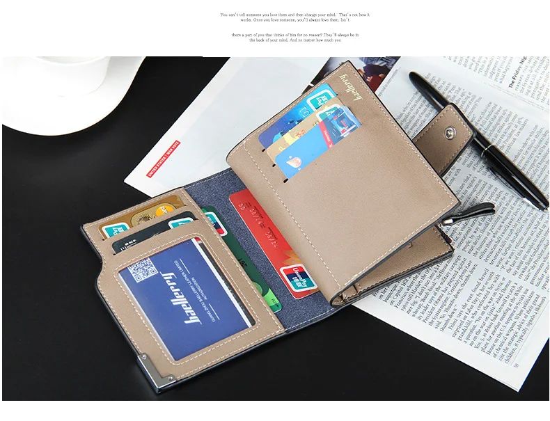 Baellerry Short Luxury Men Wallets Zipper Coin Pocket Card Holder Male Wallet - Oshi.pk - Buy & Sell Online