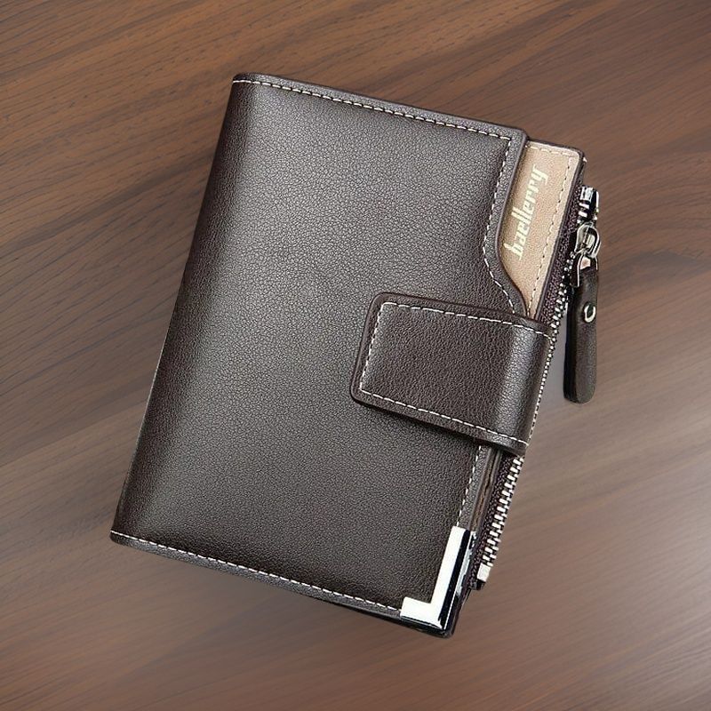 Baellerry Short Luxury Men Wallets Zipper Coin Pocket Card Holder Male Wallet Clutch Photo Holder Brand Man Purses Wallet - Oshi.pk - Buy & Sell Online