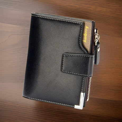 Baellerry Short Luxury Men Wallets Zipper Coin Pocket Card Holder Male Wallet Clutch Photo Holder Brand Man Purses Wallet - Oshi.pk - Buy & Sell Online