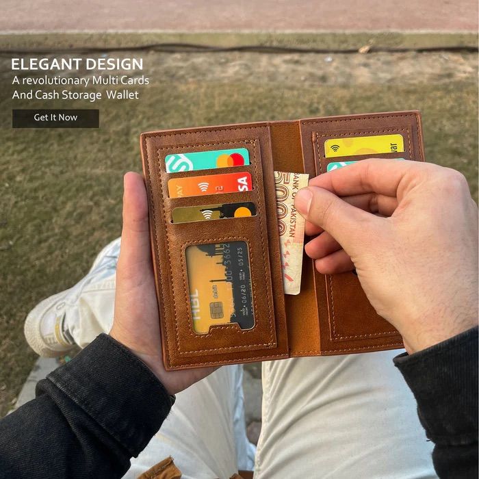 Balisi PU Leather Long Cardholder Wallet for men's - Oshi.pk - Buy & Sell Online