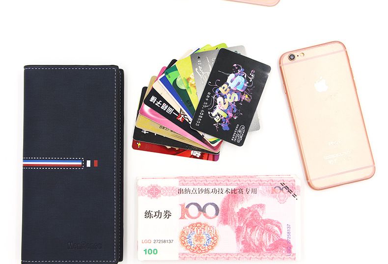 Balisi PU Leather Long Wallet For Men Slim Money Card Holder Mobile Wallets - Oshi.pk - Buy & Sell Online