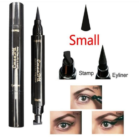 New Fashion Cosmetic Double Winged Eyeliner Stamp Makeup Waterproof Black Liquid Eye Liner Pencil Cmaadu - Oshi.pk - Buy & Sell Online