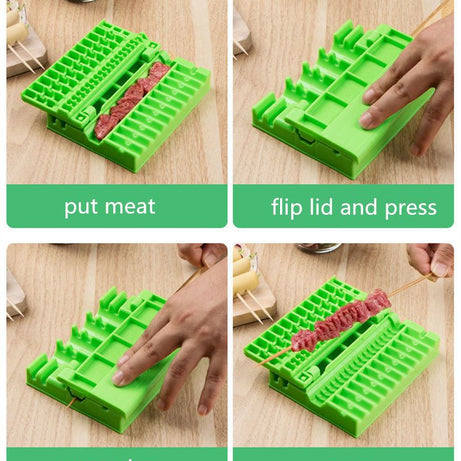 Barbecue Meat Skewer Device BBQ Kabab Maker Machine BBQ Meat String Device Quick Portable Meat Skewer - Oshi.pk - Buy & Sell Online