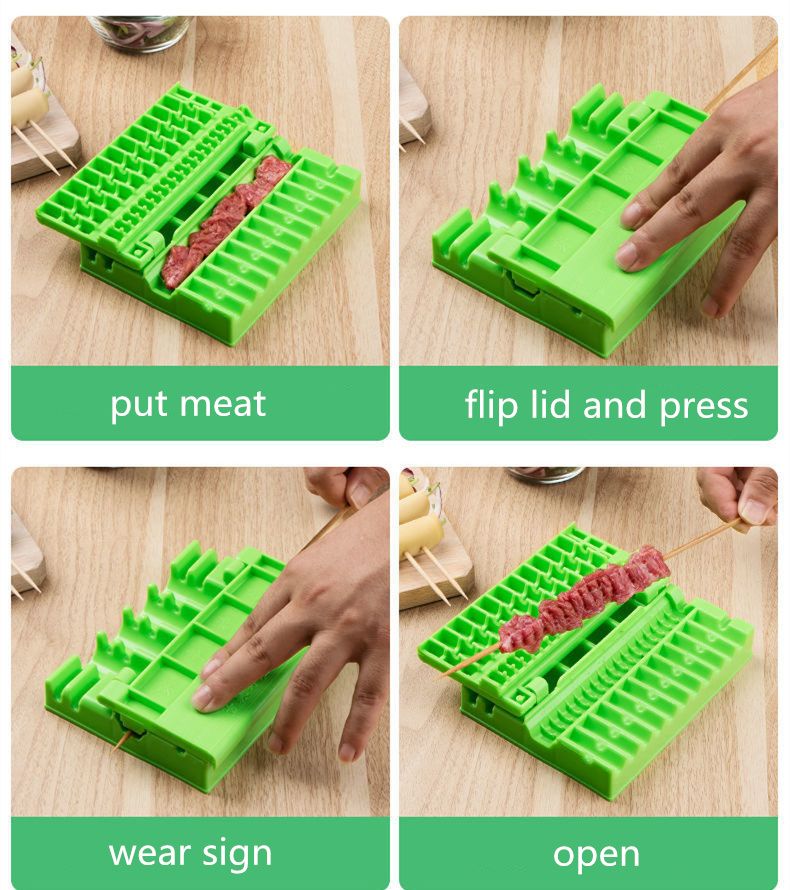 Barbecue Meat Skewer Device BBQ Kabab Maker Machine BBQ Meat String Device Quick Portable Meat Skewer - Oshi.pk - Buy & Sell Online