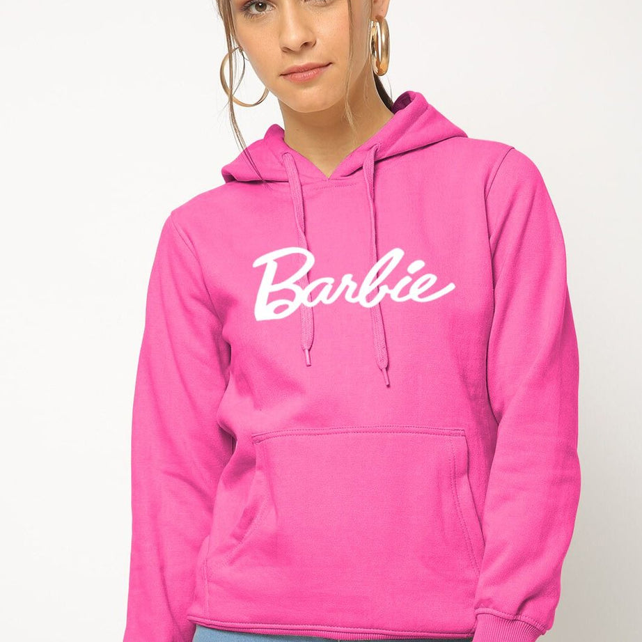 BARBIE Print Pull Over Fleece Hoodies For Women and Girls - Oshi.pk - Buy & Sell Online