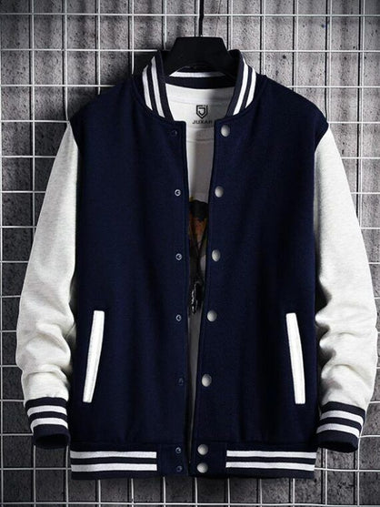 Baseball Contrast Varsity Coat Style Button Jacket For Men/Boys - Oshi.pk - Buy & Sell Online
