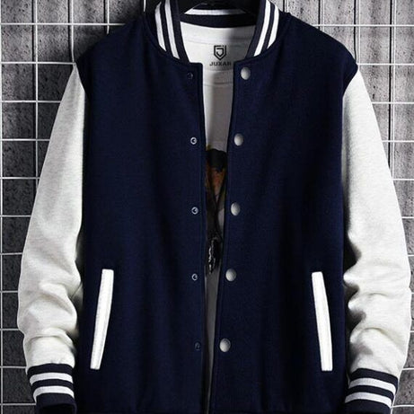 Baseball Contrast Varsity Coat Style Button Jacket For Men/Boys - Oshi.pk - Buy & Sell Online