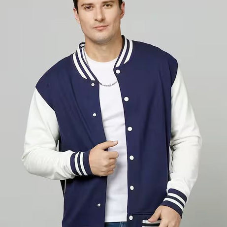 Baseball Contrast Varsity Coat Style Button Jacket For Men/Boys - Oshi.pk - Buy & Sell Online
