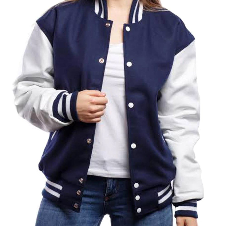 Baseball Contrast Varsity Coat Style Button Jacket For Women/Girls - Oshi.pk - Buy & Sell Online