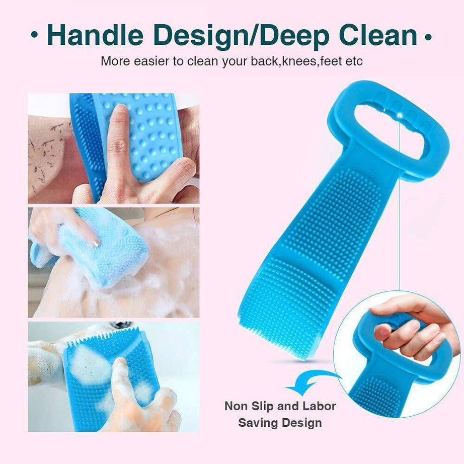 Body Wash Silicone Bath Scrubber Belt - Oshi.pk - Buy & Sell Online