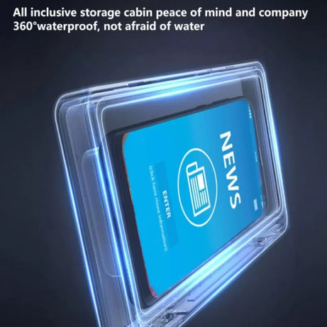 Bathroom Toilet Mobile Phone Holder Box Wall Mounted Soap Bracket 6.8 Inch Phone Storage Case Waterproof Shower Watching Holder Rain Proof Mobile Case - Oshi.pk - Buy & Sell Online