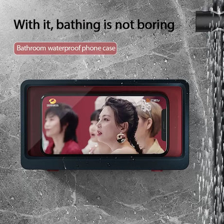 Bathroom Toilet Mobile Phone Holder Box Wall Mounted Soap Bracket 6.8 Inch Phone Storage Case Waterproof Shower Watching Holder Rain Proof Mobile Case - Oshi.pk - Buy & Sell Online