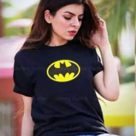 Batman Printed Women Black T shirt Casual Cotton t shirts For Women - Oshi.pk - Buy & Sell Online