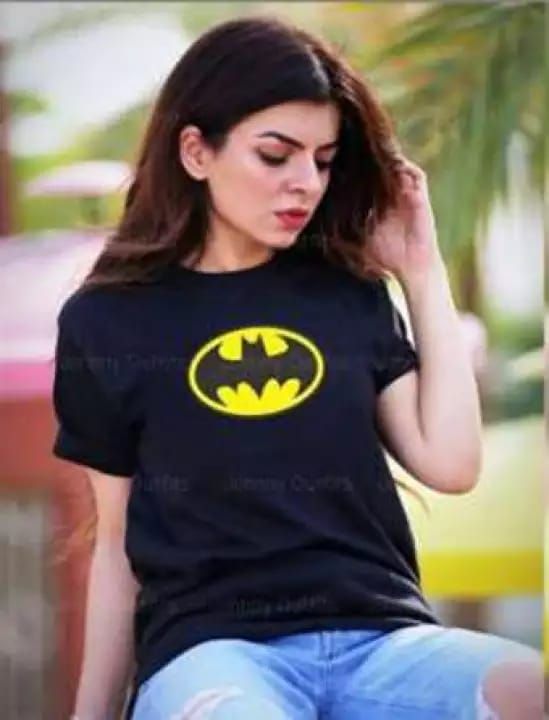 Batman Printed Women Black T shirt Casual Cotton t shirts For Women - Oshi.pk - Buy & Sell Online