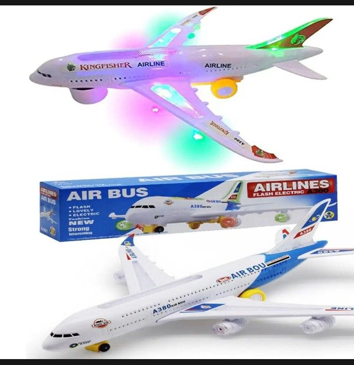 Battery Operated Airbus A380 Airlines Model Aeroplane Electric Toy With Lights and Musical Toy For Kids - Oshi.pk - Buy & Sell Online