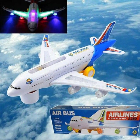 Battery Operated Airbus A380 Airlines Model Aeroplane Electric Toy With Lights and Musical Toy For Kids