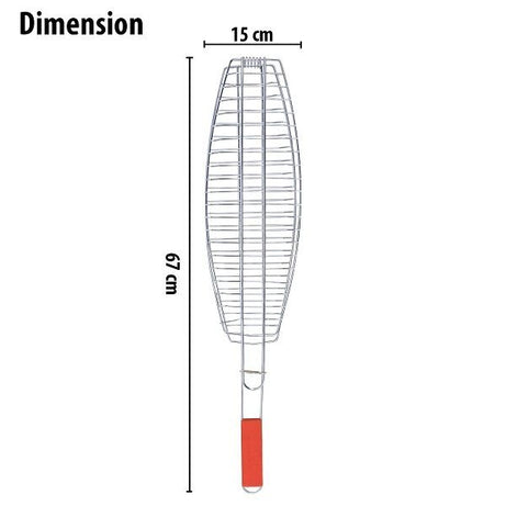 BBQ Barbeque Fish Grill Net Basket