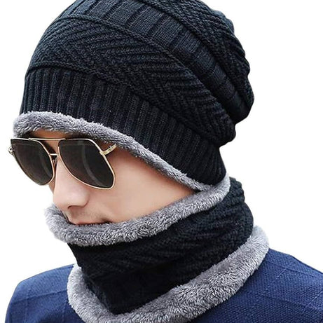 Beanie Cap & Muffler For Mens & Women | Winter Cap For Men | Soft Woolen Muffler & Cap For Men & Women - Oshi.pk - Buy & Sell Online