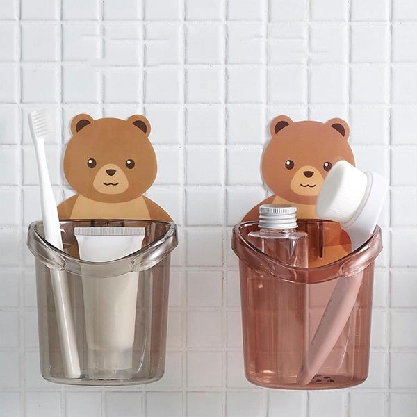 Bear Toothbrush Holder Cup Wall Mounted - Oshi.pk - Buy & Sell Online