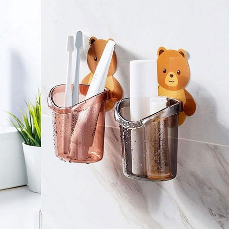 Bear Toothbrush Holder Cup Wall Mounted - Oshi.pk - Buy & Sell Online