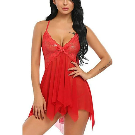 Front Slit Sexy Babydoll Exotic Bridal Nighty (Red) - Oshi.pk - Buy & Sell Online