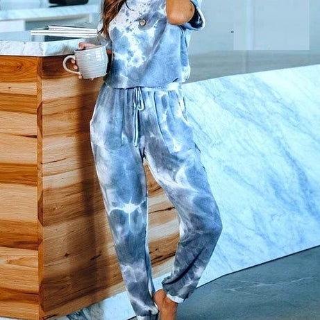 Tie Dye Casual Tshirt and Pajama Dream Wear PJ Suit For Her - Oshi.pk - Buy & Sell Online