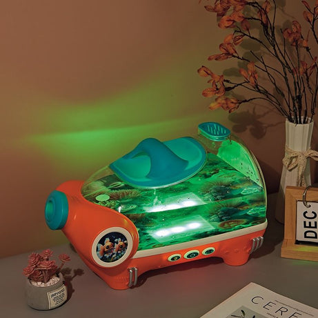 Bemay Toy 4500ML LED Fish Tank with Oxygen Function, Insertible Heating Rod,Dream Aquarium Kit for Children - Oshi.pk - Buy & Sell Online