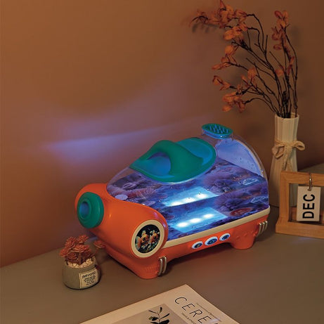 Bemay Toy 4500ML LED Fish Tank with Oxygen Function, Insertible Heating Rod,Dream Aquarium Kit for Children - Oshi.pk - Buy & Sell Online