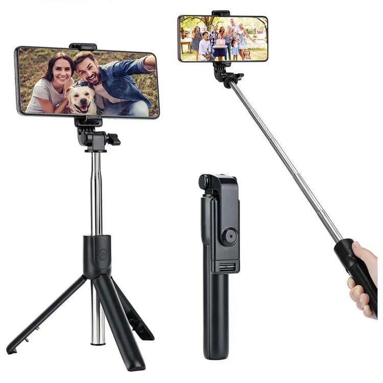 Best 3IN1 Wireless Selfie Stick R1 WITHOUT LIGHT R1S WITH LIGHT Tripod Stand And Bluetooth Shutter For Tiktok Youtube Vlogging Photography Traveling - Oshi.pk - Buy & Sell Online