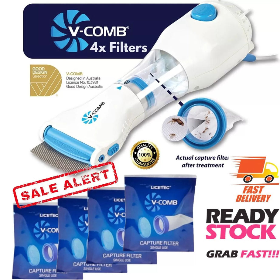 Best Quality V Comb Head Lice Machine With 4 extra Filter, Head Lice Treatment Machine Electric Lice Removal Machine, Anti Lice Machine Head Lice Remo