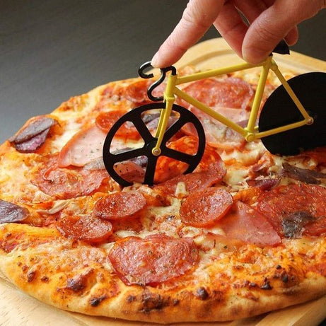 Bicycle Pizza Cutter Non-stick Dual Stainless Steel Cutting Wheels - Oshi.pk - Buy & Sell Online
