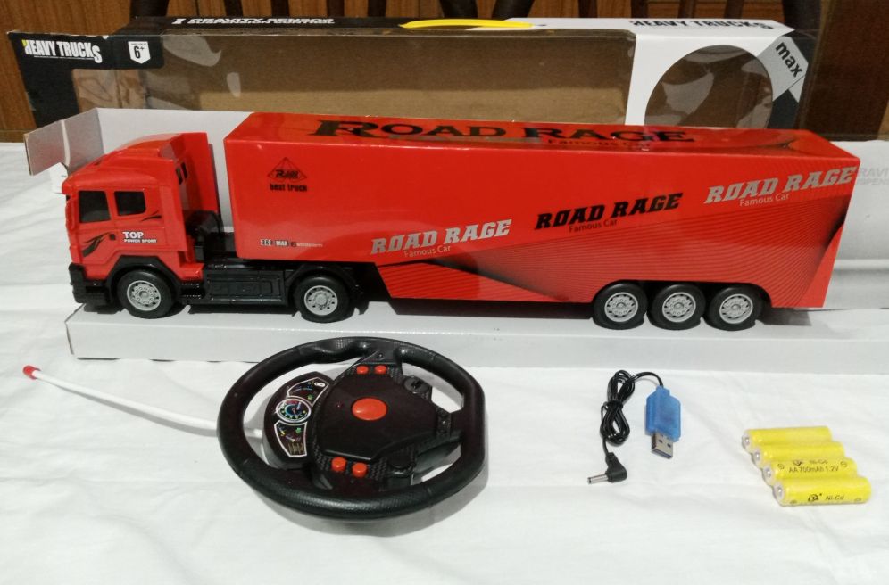 Big 49cm Road Rage Heavy Truck- Steering wheel RC - Rechargeable Battery