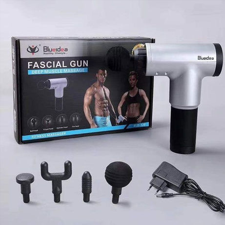 Big Deep Massager Gun 4 Kinds Of Massage Heads For Muscle Vibration Relaxation Deep Tissue Therapy - Oshi.pk - Buy & Sell Online
