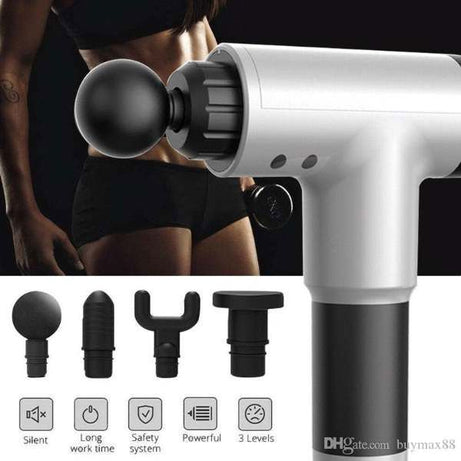 Big Deep Massager Gun 4 Kinds Of Massage Heads For Muscle Vibration Relaxation Deep Tissue Therapy - Oshi.pk - Buy & Sell Online