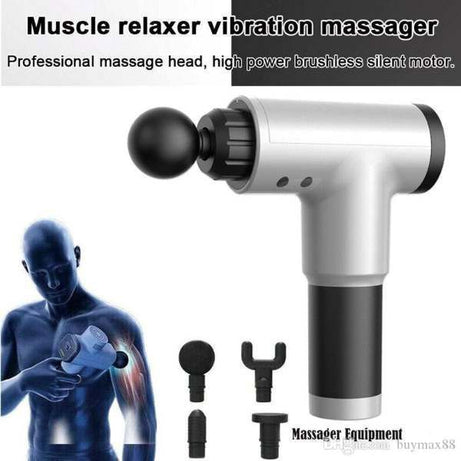 Big Deep Massager Gun 4 Kinds Of Massage Heads For Muscle Vibration Relaxation Deep Tissue Therapy - Oshi.pk - Buy & Sell Online