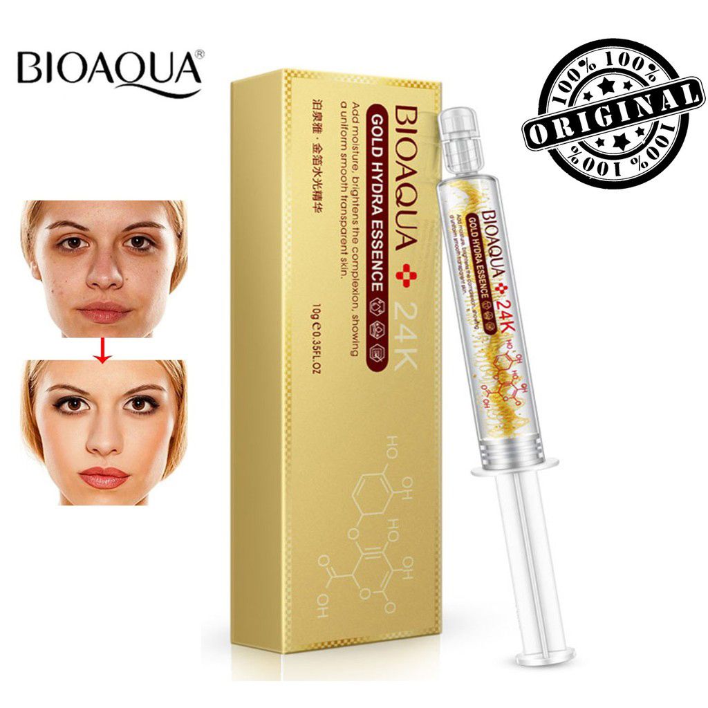 BIOAQUA 24K Gold Anti-aging Injection Serum Hydra Essence - Collagen Anti Wrinkle Face Liquid Serum 10ml - Oshi.pk - Buy & Sell Online