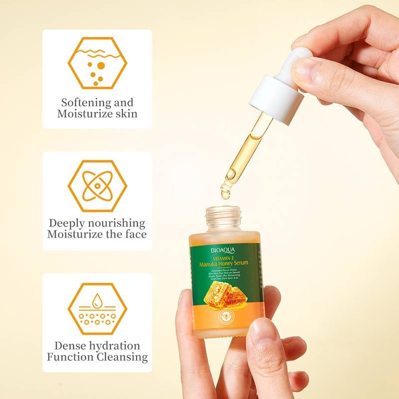 Bioaqua Vitamin E Manuka Honey Brightening Facial Serum 30ml - Oshi.pk - Buy & Sell Online