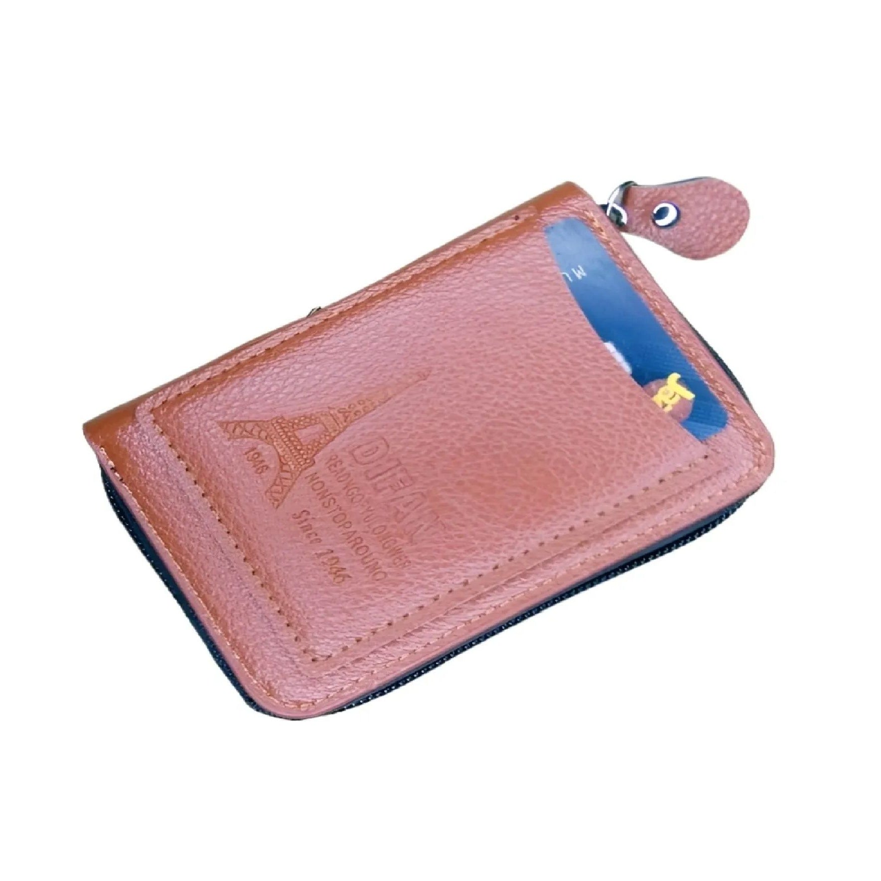 Bk's Men's Wallet Genuine PU Leather Card Holder RFID Blocking Zipper Pocket Men bag Multi-card zipper - Oshi.pk - Buy & Sell Online