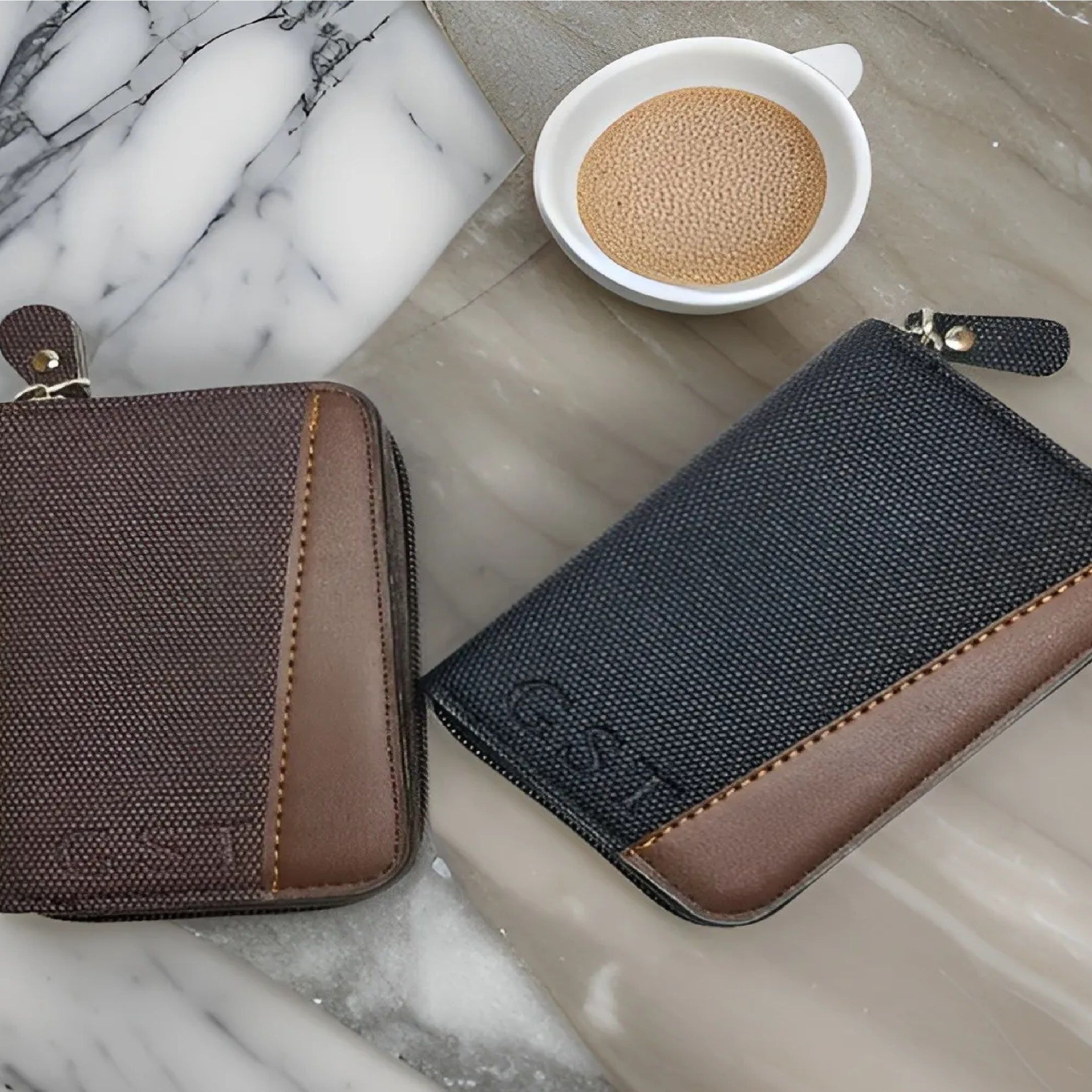 BK's New Casual Wallet Multi-Slot Card Holder Zipper Coin Purse Small Clutch PU Money Bag Purse Cardholder Wallets for Men - Oshi.pk - Buy & Sell Online