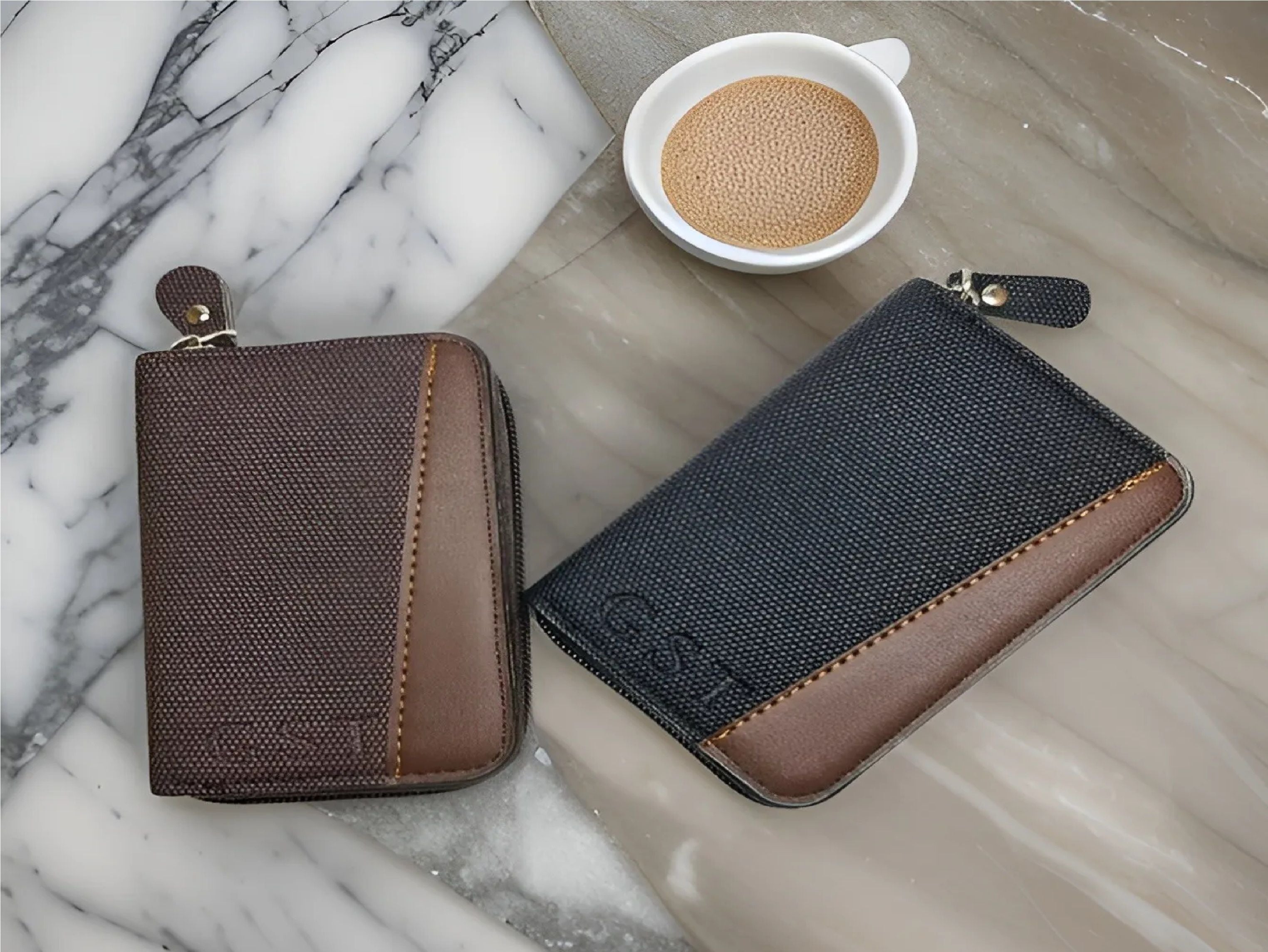 BK's New Casual Wallet Multi-Slot Card Holder Zipper Coin Purse Small Clutch PU Money Bag Purse Cardholder Wallets for Men - Oshi.pk - Buy & Sell Online